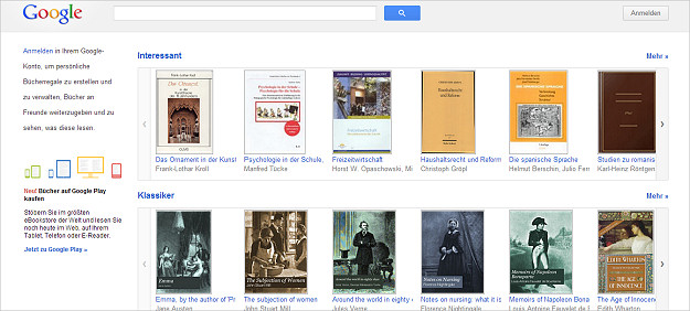 Klicken Sie zu Google Books.