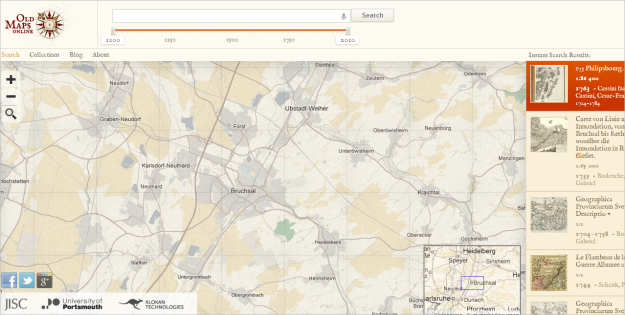 Gehen Sie zu oldmapsonline.org historische Landkarten